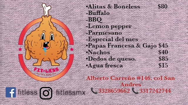 Fitless. Alitas & Boneless